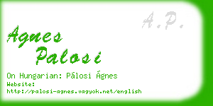 agnes palosi business card